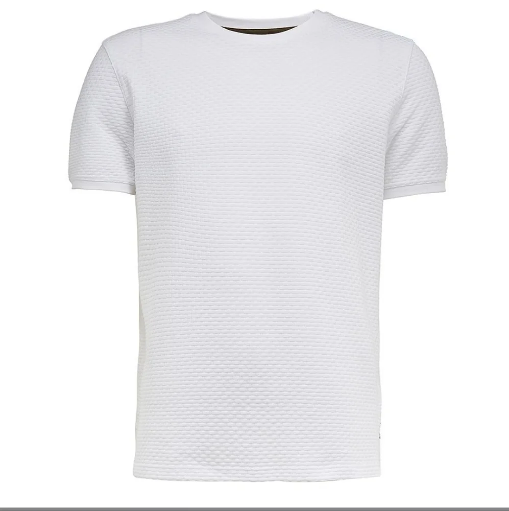 Ted Baker Basketweave Crewneck Shirt In White Size 3, U.S. Medium - Picture 2 of 11